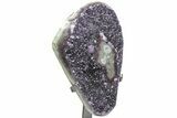 Sparkling, Amethyst Geode Section on Metal Stand #208990-2